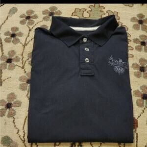 Open trails, black polo, men's size large